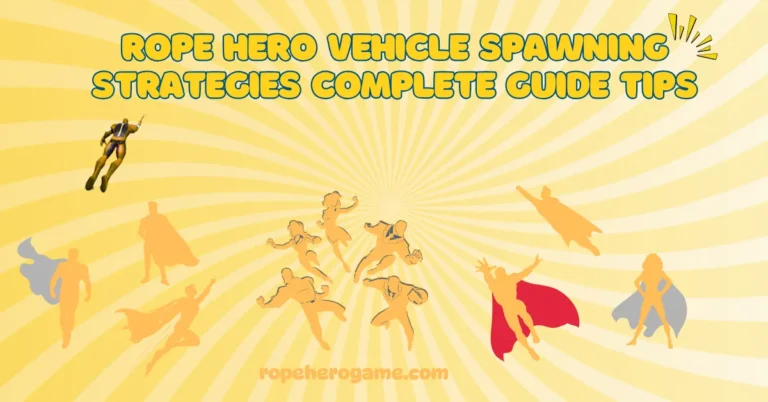 Rope Hero Vehicle Spawning Strategies Complete Guide Tips